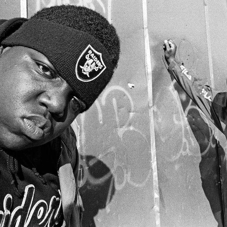 Biggie: I Got a Story to Tell. Pictured: (L-R) Christopher Wallace (Biggie) with 50 Grand. c. George DuBose