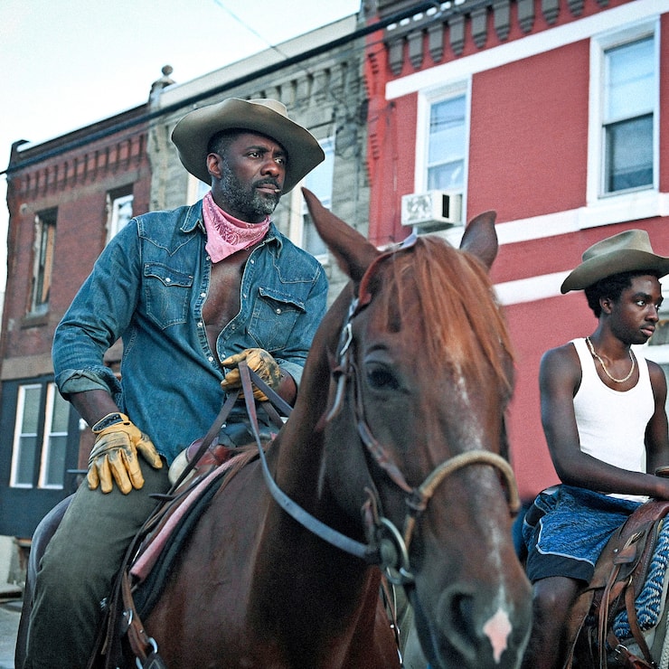 CONCRETE COWBOY - (L-R) Idris Elba as Harp and Caleb McLaughlin as Cole.  Cr. Aaron Ricketts / NETFLIX Â© 2021