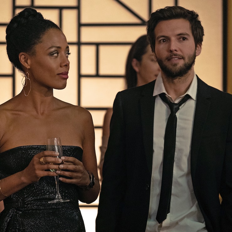 Ep1. Stars GUY BURNET as Tom and NINA TOUSSAINT-WHITE as Kate.