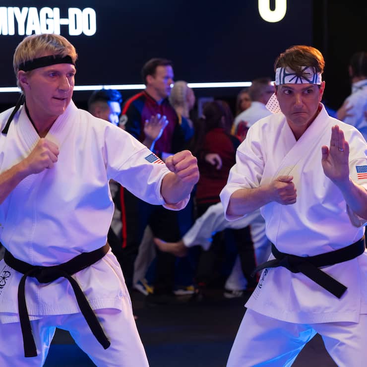 Bereit für das grosse Finale: Johnny Lawrence (l.) und Daniel LaRusso.