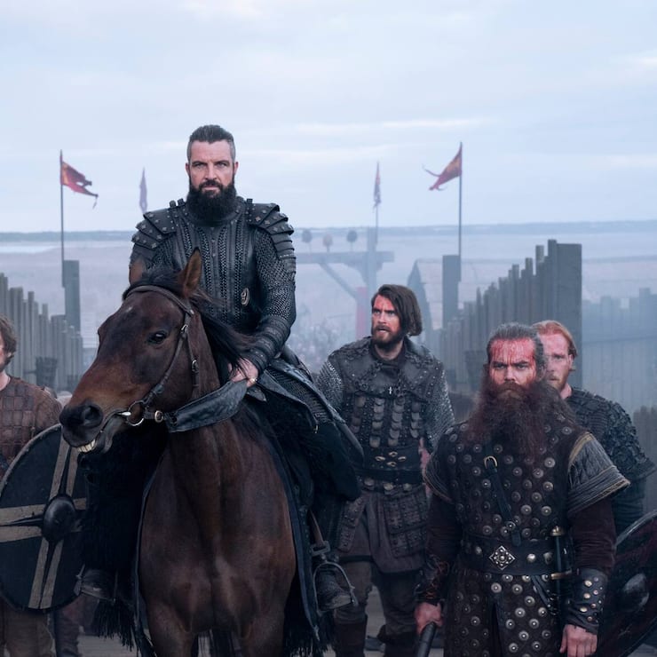 Vikings: Valhalla. (L to R) Bradley Freegard as Canute in episode 104 of Vikings: Valhalla. Cr. Bernard Walsh/Netflix Â© 2021