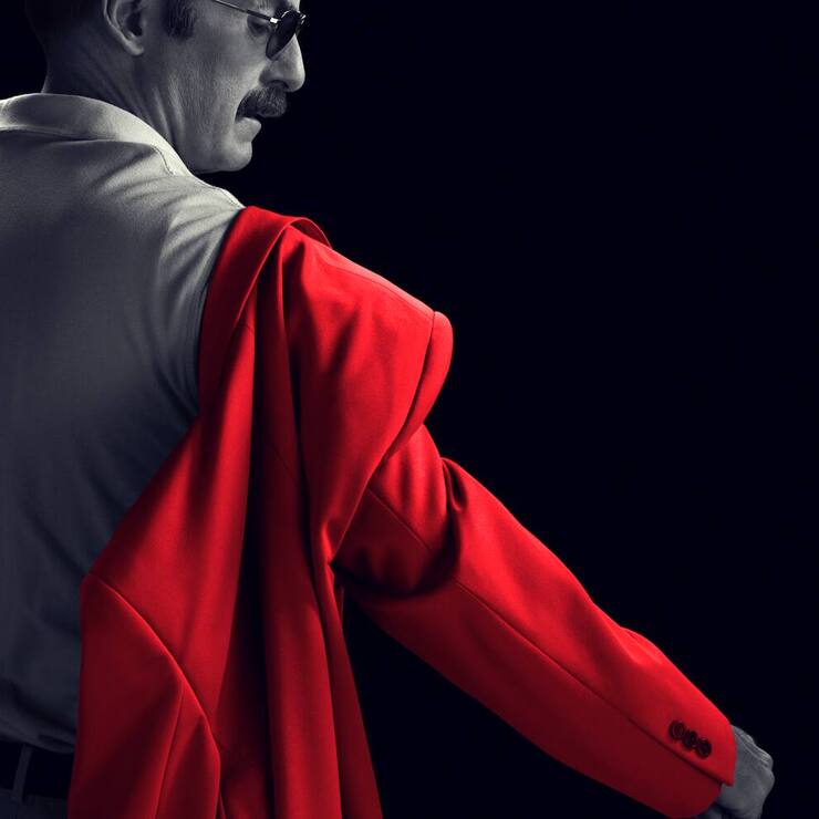 Bob Odenkirk as Jimmy McGill - Better Call Saul _ Season 6, Key Art - Photo Credit: Joe Pugliese/AMC/Sony Pictures Television