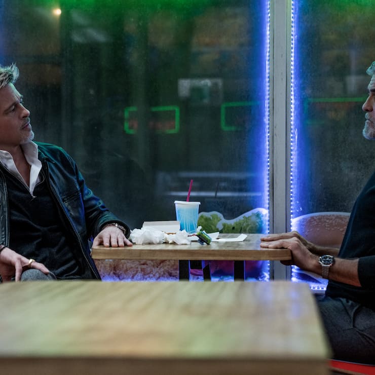 Wer ist der Leitwolf? Brad Pitt (l.) und George Clooney als namenlose Aufräumer in der Unterwelt.