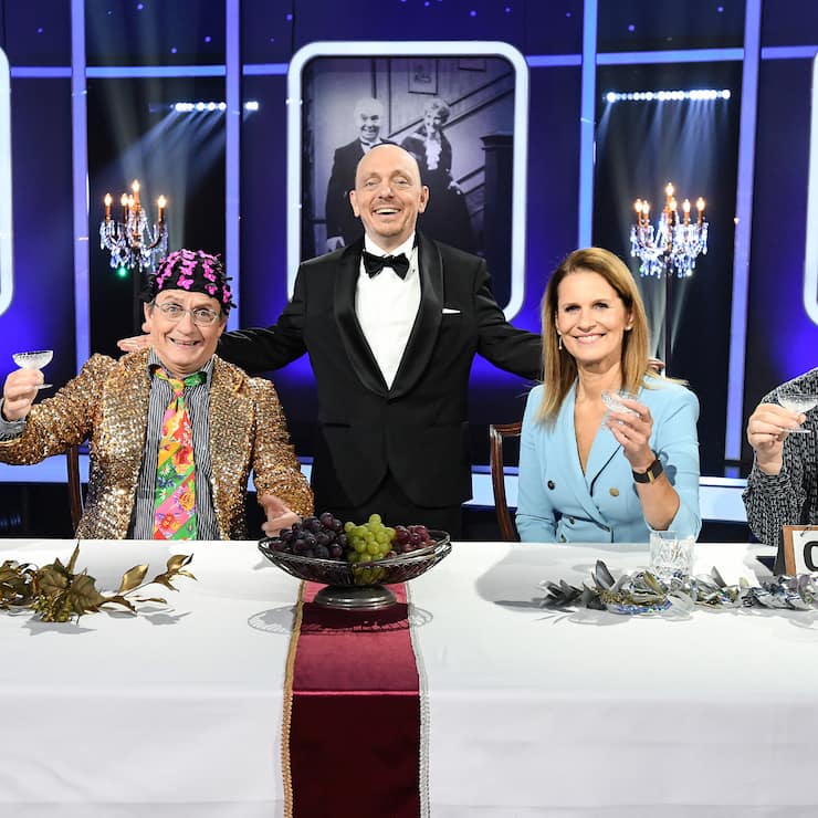 Dinner for Five: Axel Prahl, Wigald Boning, Bernhard Hoëcker, Katrin Müller-Hohenstein, Jens Riewa (v. l.).
