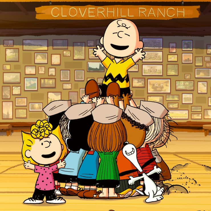 Nun singen sie auch noch: Charlie Brown und seine Freunde.