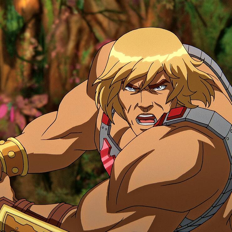 MASTERS OF THE UNIVERSE: REVELATION (L to R) CHRIS WOOD as HE-MAN in episode 101 of MASTERS OF THE UNIVERSE: REVELATION Cr. COURTESY OF NETFLIX © 2021