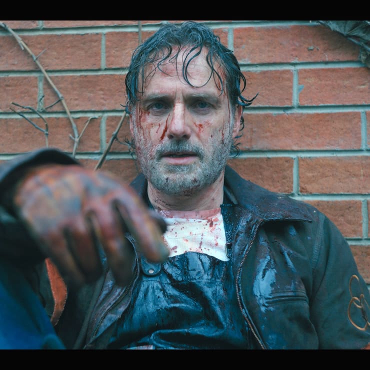 Rick Grimes (Andrew Lincoln) metzelt sich mit Liebeskummer durch ganze Zombiehorden.