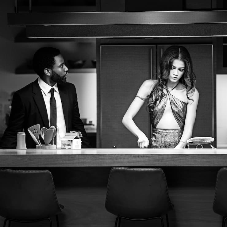 MALCOLM & MARIE (L-R): JOHN DAVID WASHINGTON as MALCOLM, ZENDAYA as MARIE. DOMINIC MILLER/NETFLIXÂ Â© 2021