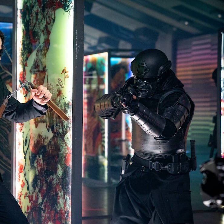 Keanu Reeves as John Wick in John Wick 4. 