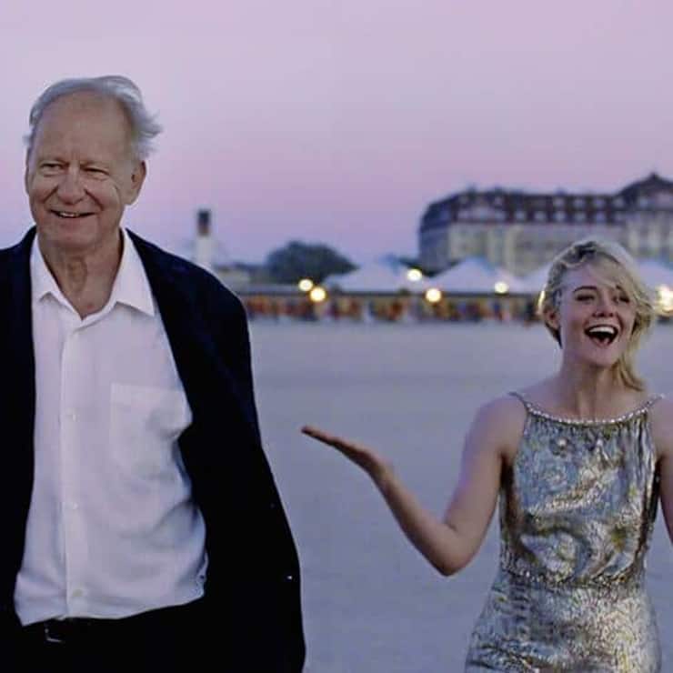 Kino – «Sentimental Value»: Regisseur Gustav (Stellan Skarsgård) mit Hollywoodstar Rachel (Elle Fanning).