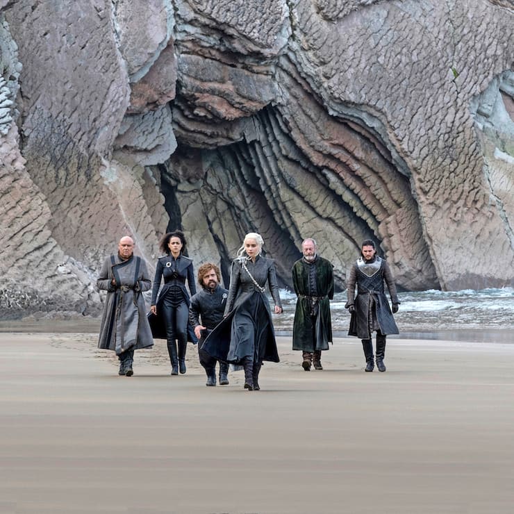 Daenerys Targaryen (Emilia Clarke), die Mutter der Drachen, und ihre Entourage in der 8. Staffel von «Game of Thrones». 
