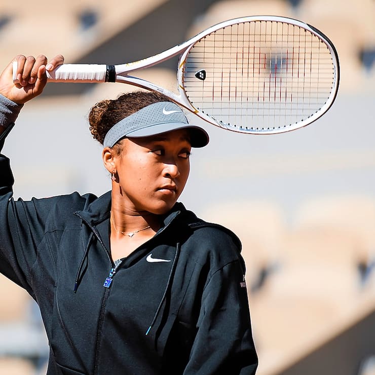 May 30, 2021: Naomi Osaka of Japan in action during the first round of the 2021 Roland Garros Grand Slam Tournament against Patricia Maria Tig of Romania Paris France - ZUMAa181 20210530_zaa_a181_002 Copyright: xRobxPrangex
