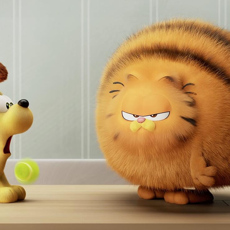 Garfield verarscht mal wieder seinen gutgläubigen Gefährten: Hund Odie.