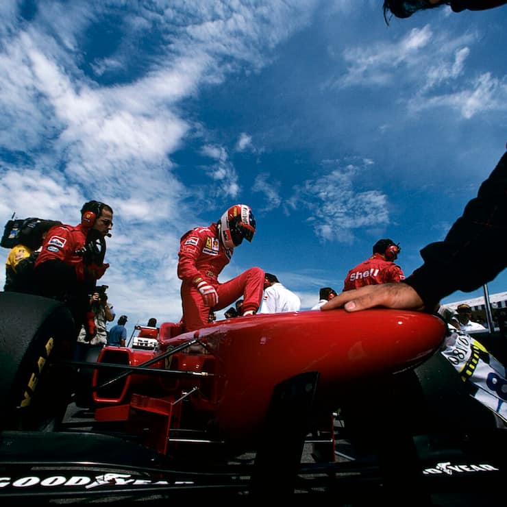 Michael Schumacher, Ferrari F310, Grand Prix of Canada, Circuit Gilles Villeneuve, 16 June 1996. (Photo by Paul-Henri Cahier/Getty Images)