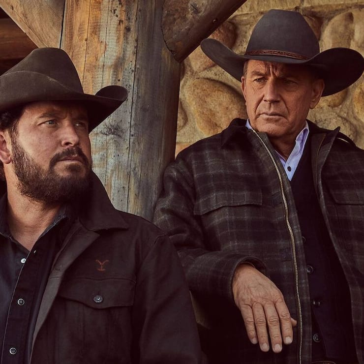 Rip (Cole Hauser, l.) und John (Kevin Costner) in «Yellowstone»