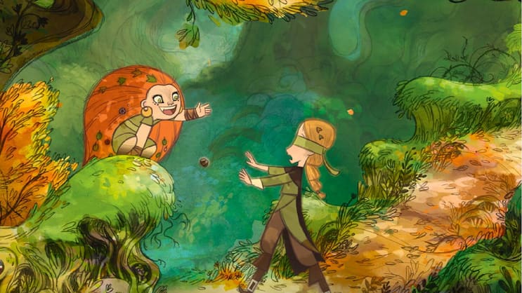Stadtkind Robyn lässt sich von Waldbewohnerin Mebh (l.) durch ihre Welt dirigieren.