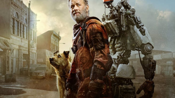 Kurioses Trio: Finch (M.) mit Hund Goodyear und seinem selbstgebauten Roboter Jeff.