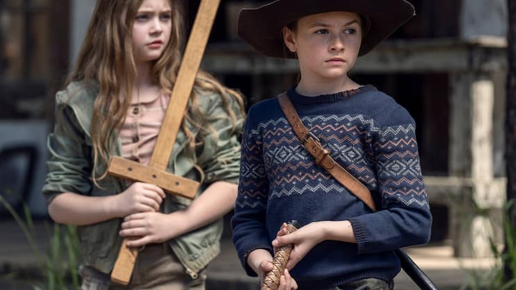 Trotzen den Untoten: Judith Grimes (Cailey Fleming) und Gracie (Anabelle Holloway).