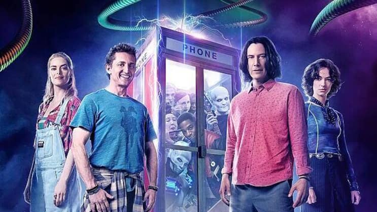 Bill, Ted und ihre Töchter reisen wie gewohnt durch die Zeit.