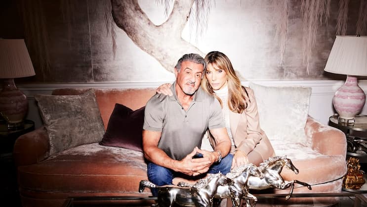 Sylvester Stallone und seine Frau Jennifer Flavin daheim in Los Angeles.