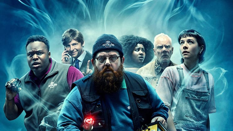Entschlossen: Gus Roberts (Nick Frost, M.) und seine Crew aus Amateur-Ghostbustern.