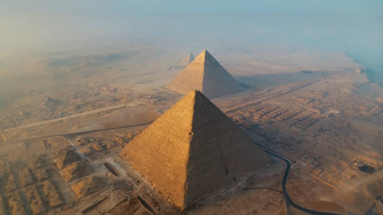 Giza, Egypt - The Great Pyramids. (Windfall)