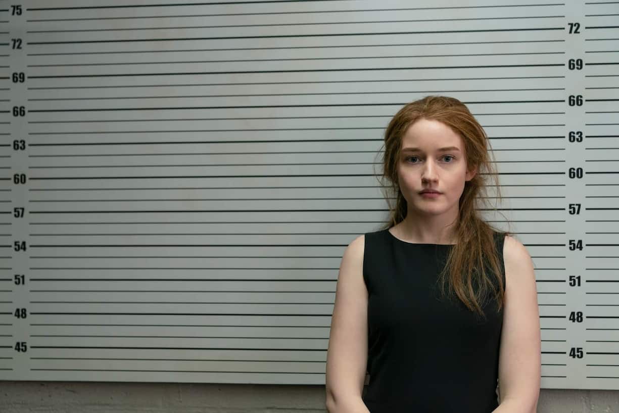 Inventing Anna. Julia Garner as Anna Delvey in episode 107 of Inventing Anna. Cr. Nicole Rivelli/Netflix Â© 2021