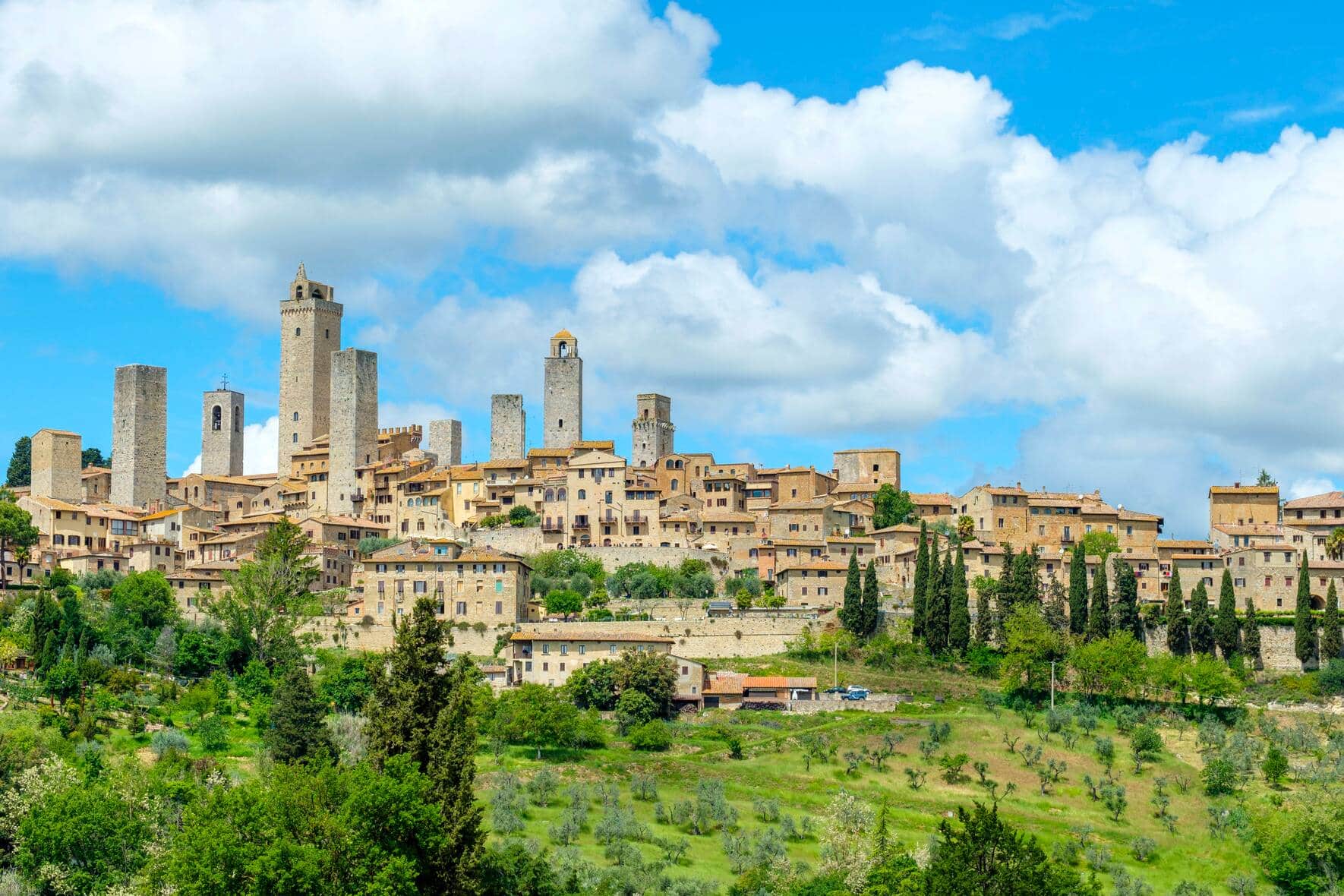San Gimignano, Toskana, entlang der Via Francigena