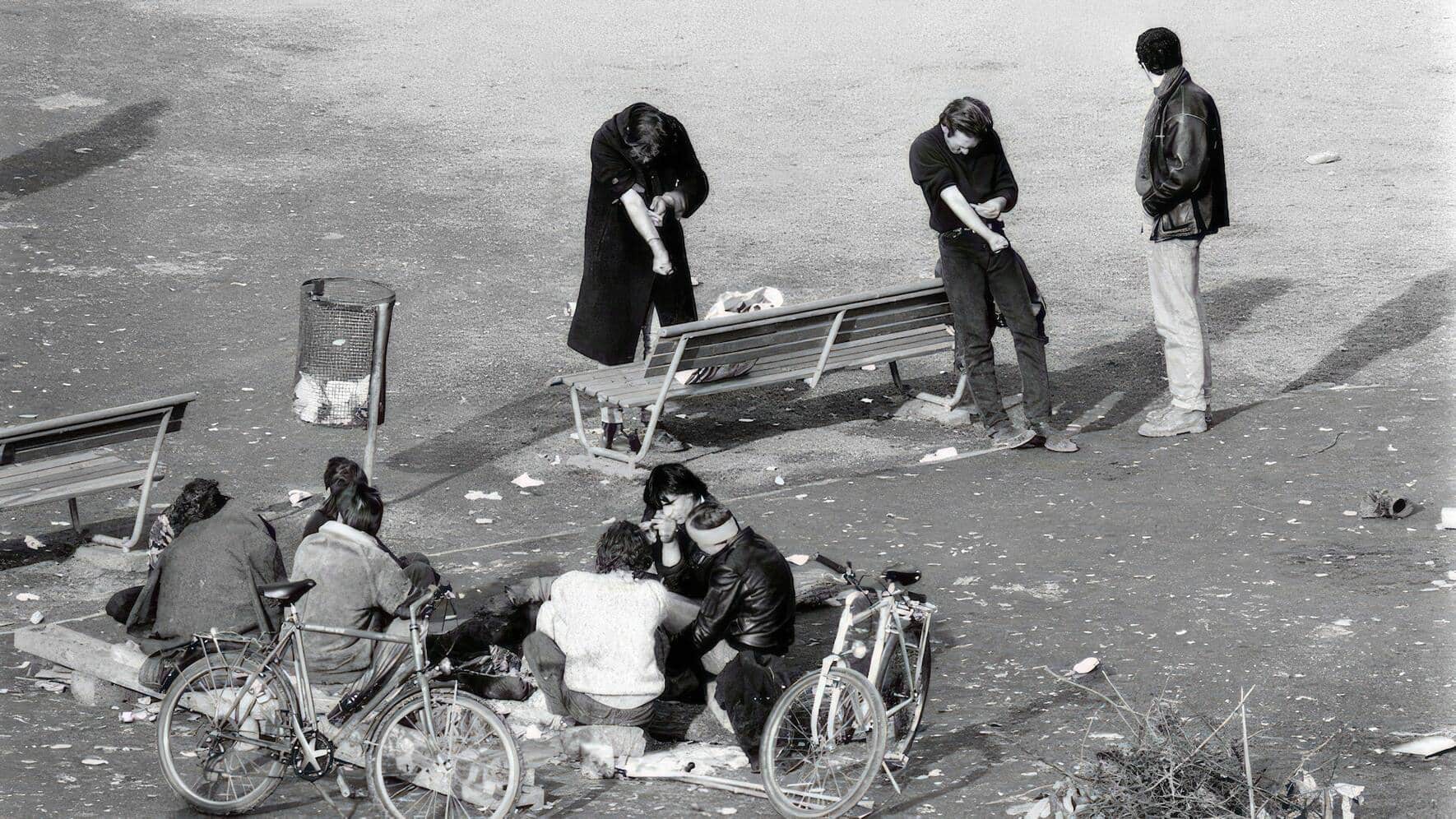 Der «Needle Park» in Zürich zog Süchtige von überall an.