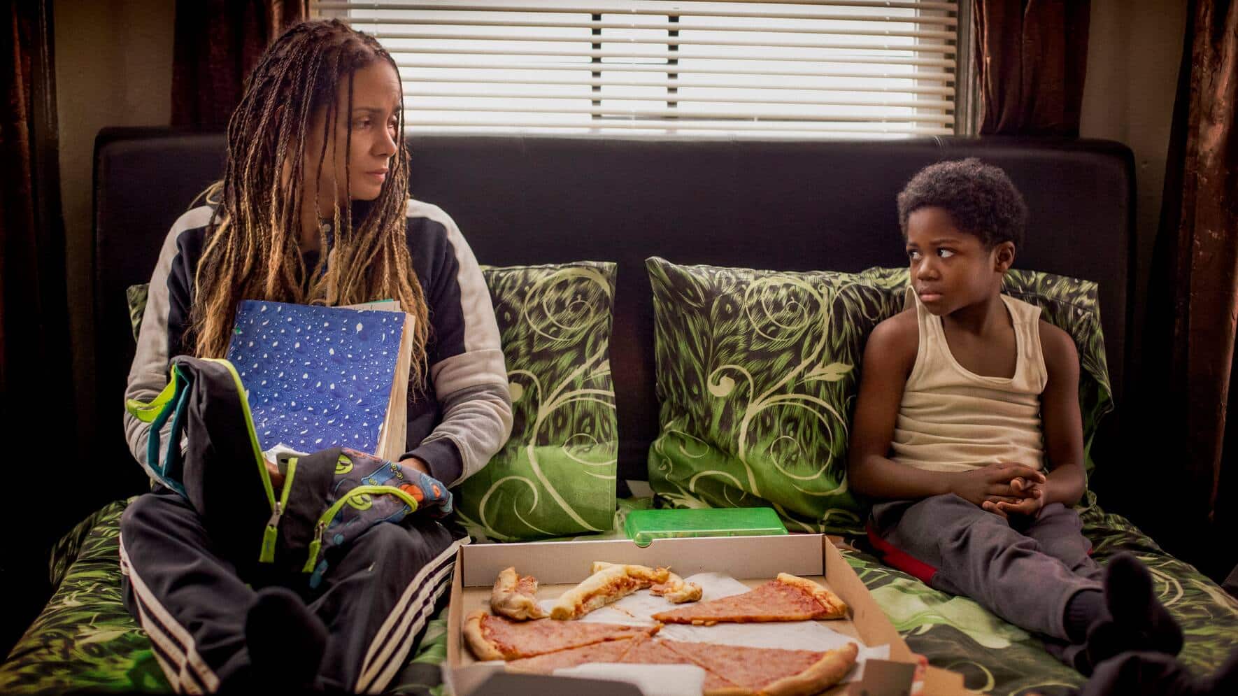 BRUISED (2021), HALLE BERRY as JACKIE JUSTICE, DANNY BOYD JR. as MANNY LYONS JR