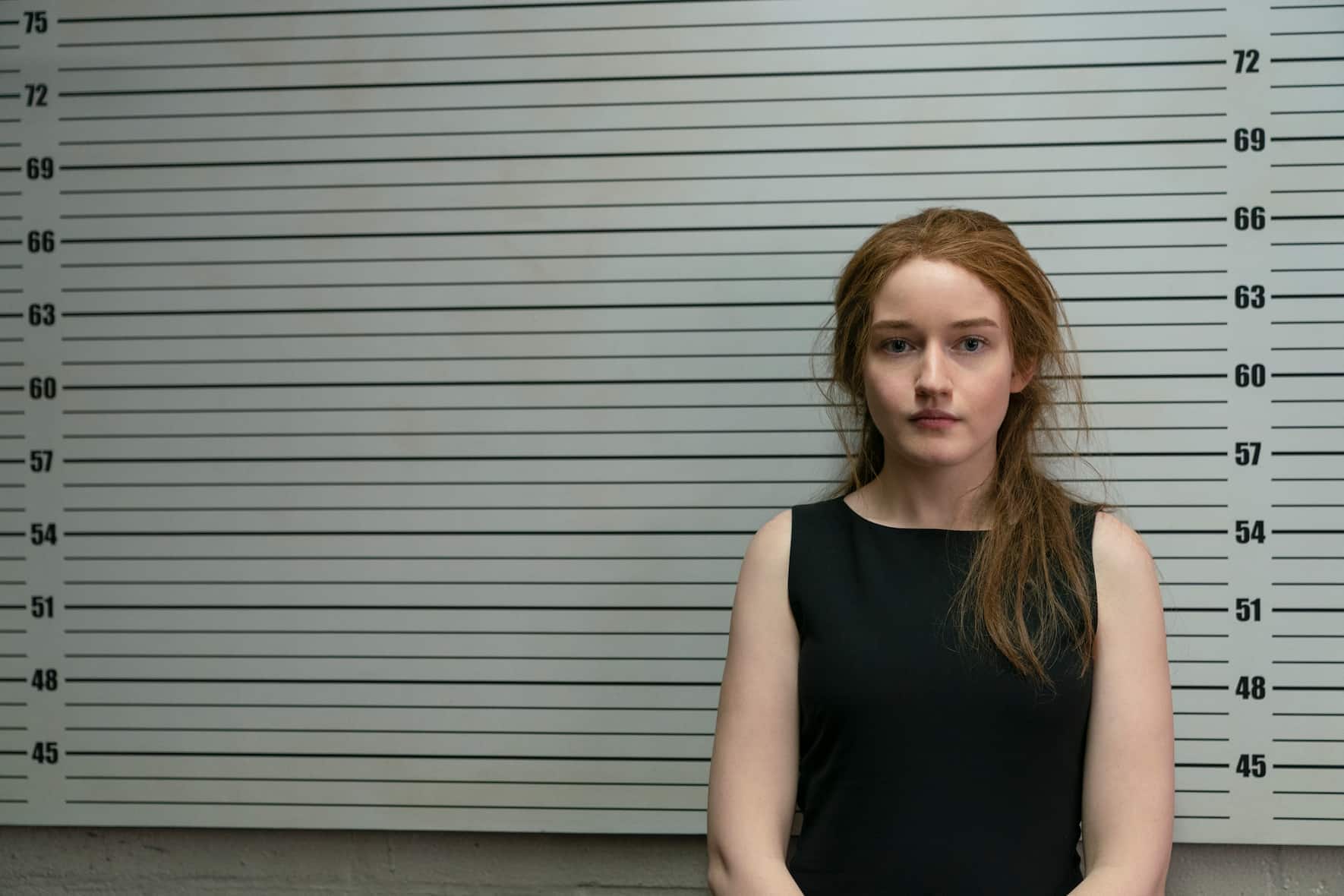 Inventing Anna. Julia Garner as Anna Delvey in episode 107 of Inventing Anna. Cr. Nicole Rivelli/Netflix Â© 2021