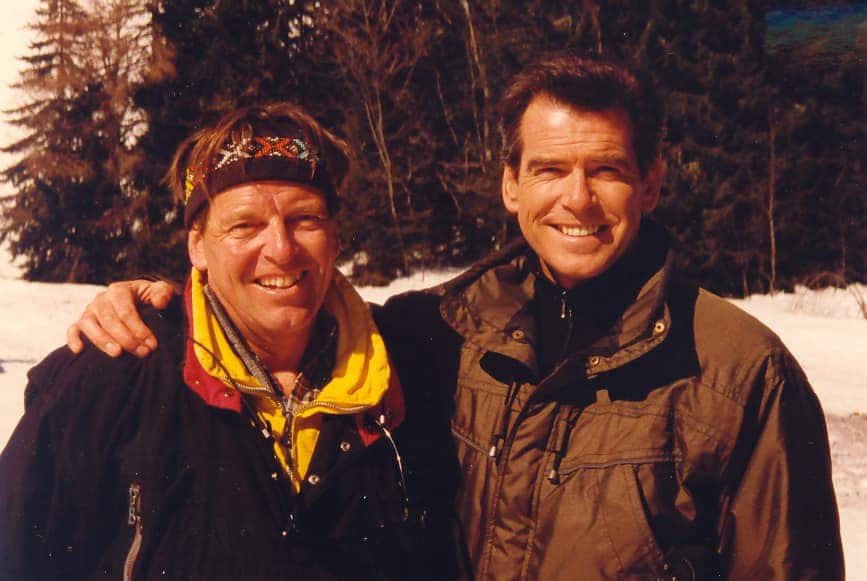 Mögen sich bis heute: Stefan Zürcher (l.) und Bond-Darsteller Pierce Brosnan 1999.